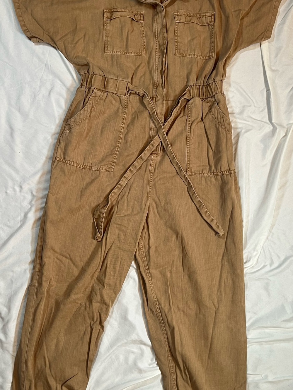 Universal Threads Utility Cotton Jumpsuit in Light Brown